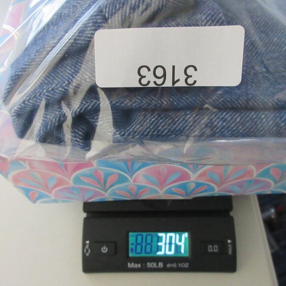 Club Monaco Women's Chambray Pants Wool Stretch Cropped Casual 6 Blue 304 - Picture 9 of 9